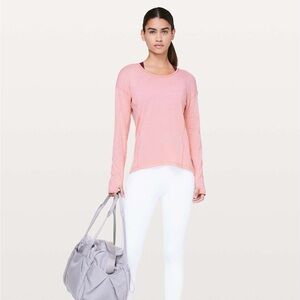 Lululemon Sweat Embrace Long Sleeve NWT Heathered Rose Tea